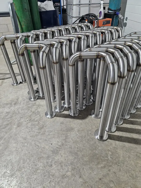 Polished tubular fabricated pipework assemblies